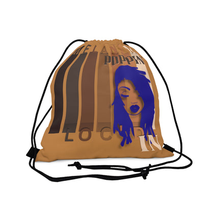Melanin Poppin Loc'd In Outdoor Drawstring Bag