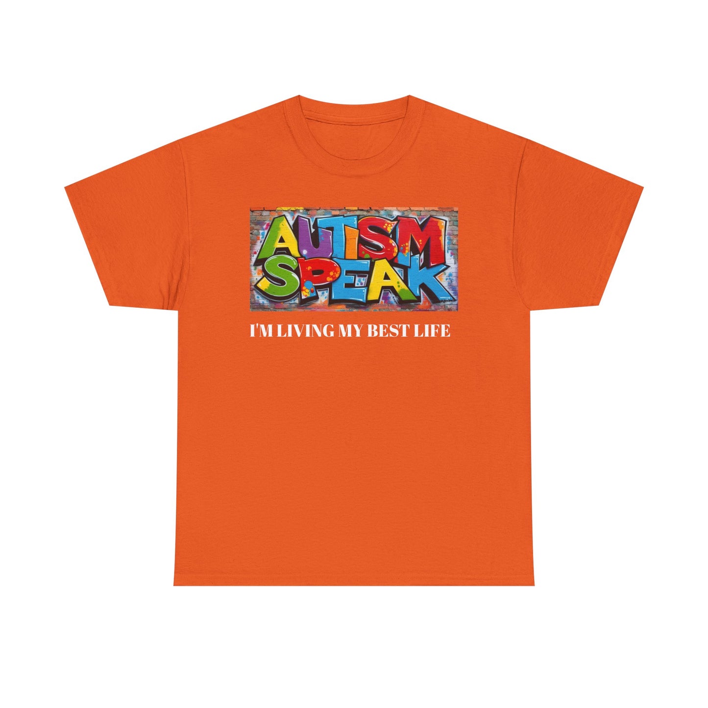 Graffiti Style Tee Shirt with 'AUTISM SPEAK' Design