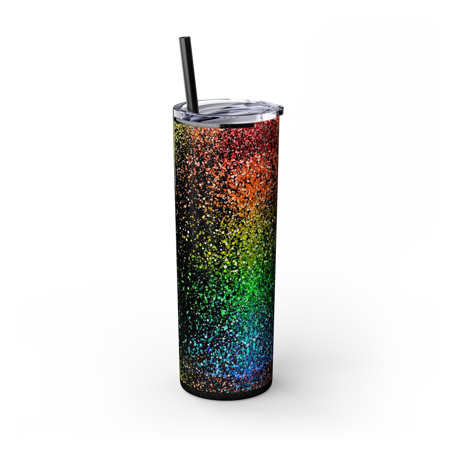 Rainbow Love #1 Skinny Tumbler with Straw, 20oz