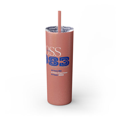 1983 Born Skinny Tumbler with Straw, 20oz