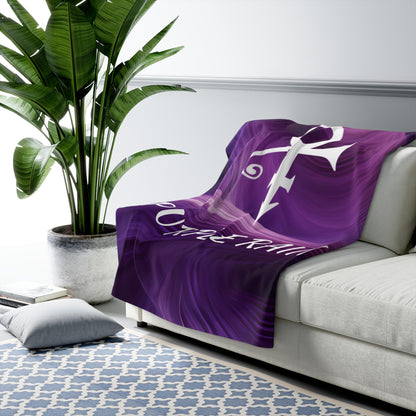 Purple Rain Sherpa Fleece Blanket