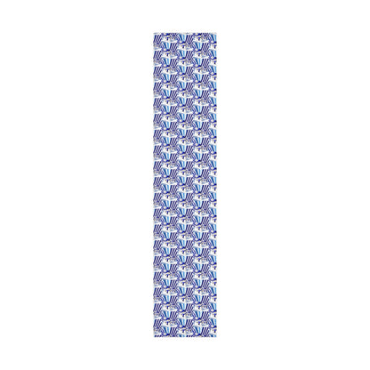 Wrapping Paper, Festive Snowman Holiday Gift Wrap, Winter Blue White Stripes, Christmas , Rustic Pine Branches, Cheerful