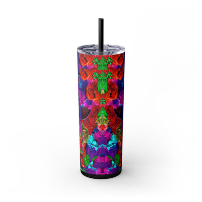 Color-Maze Frenzy Skinny Tumbler with Straw, 20oz