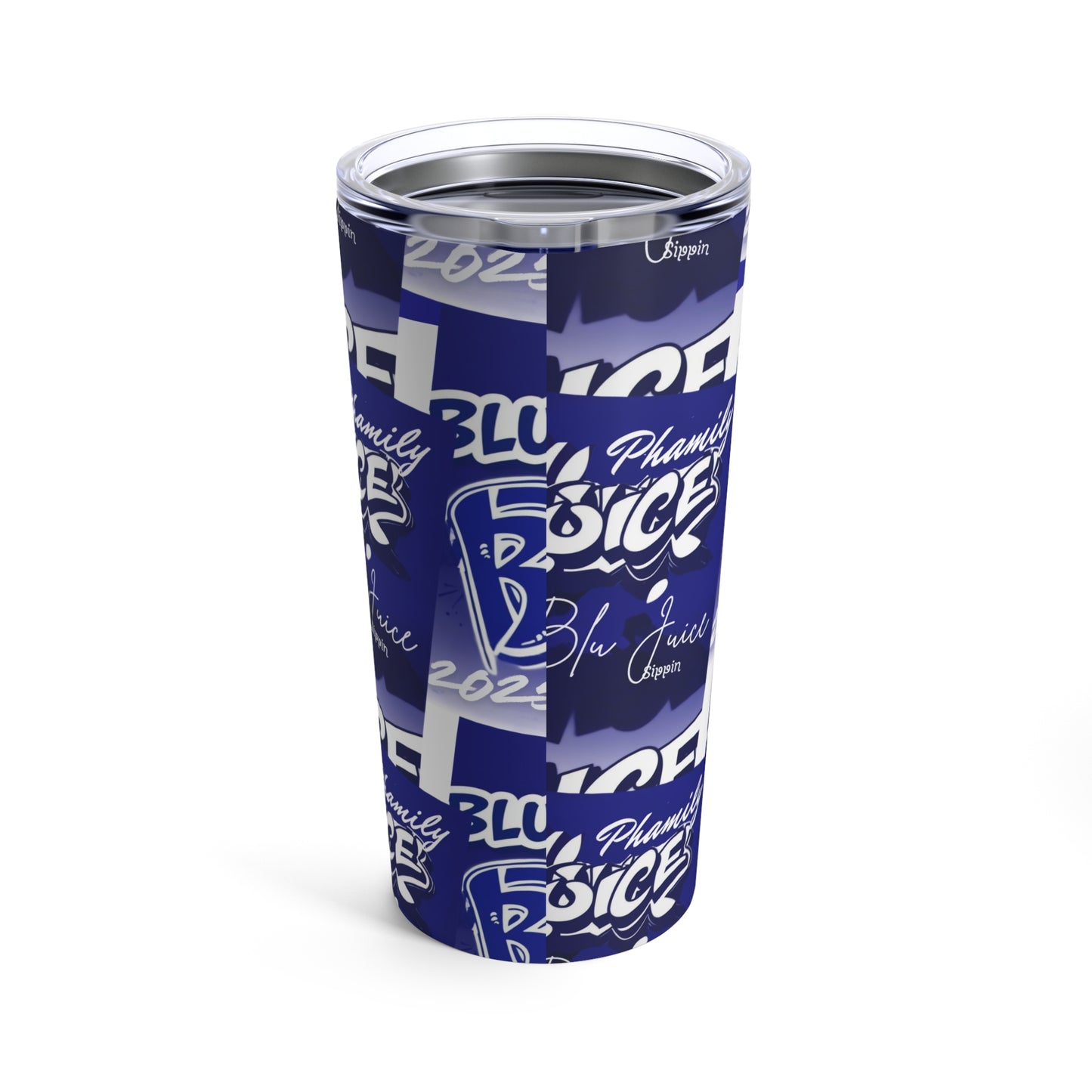 20oz Tumbler BluJuice Urban Graffiti Energy Drink Cup with Lid
