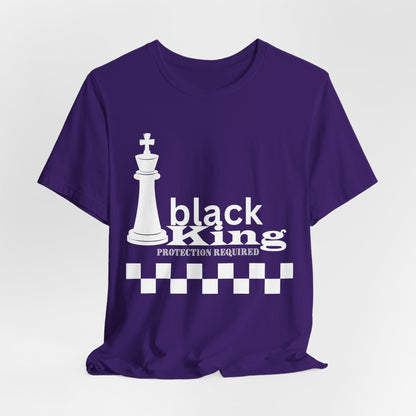 Black King Chess Tee - Unisex Jersey Short Sleeve