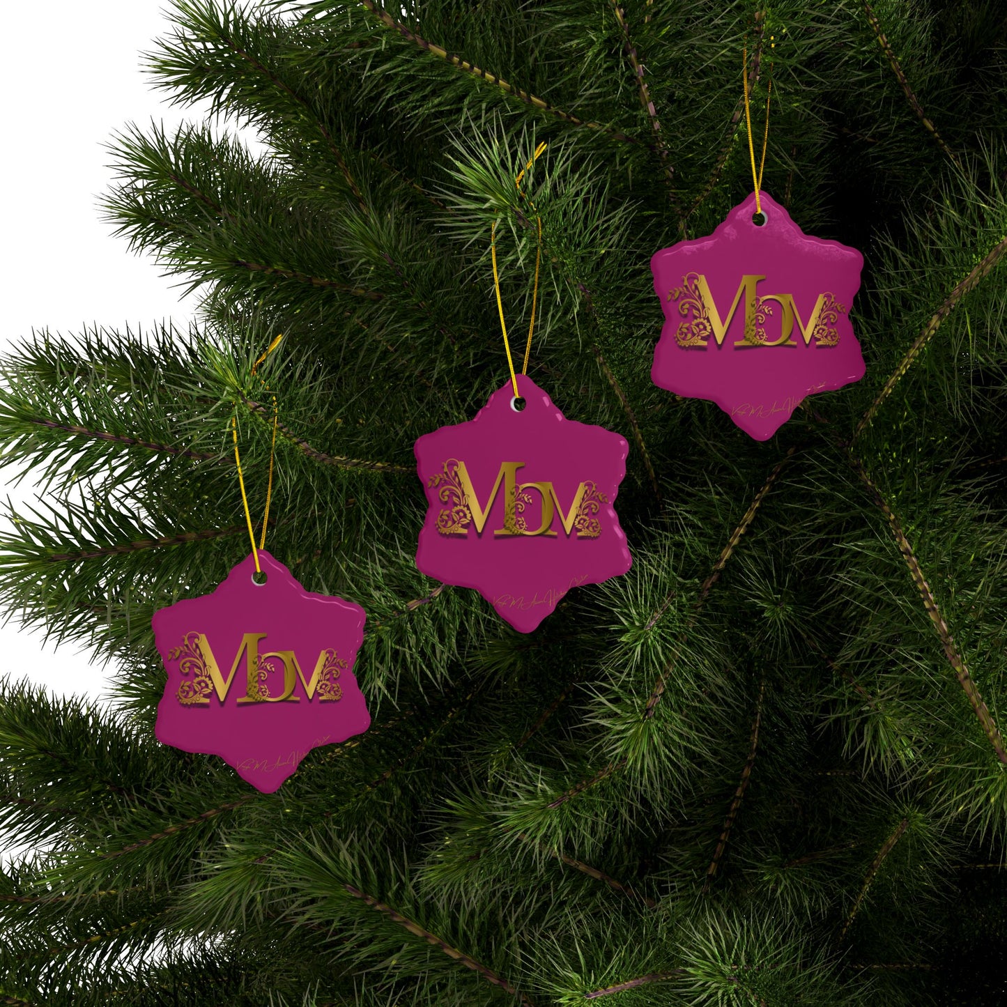 Mom Ceramic Ornaments, 2-Side Print, (1pc, 3pcs, 5pcs, 10pcs)