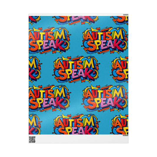 Vibrant Autism Awareness Wrapping Paper, Gift Wrap for Celebrations, Birthday, Holidays, Fundraising Events, Support Causes