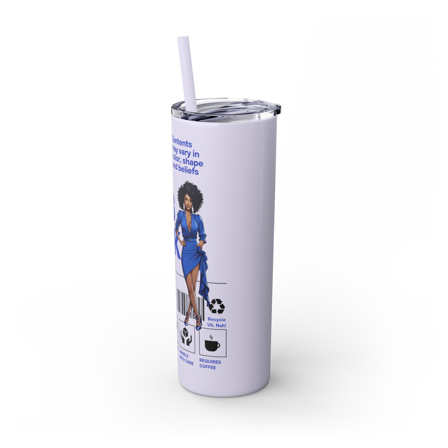 Boss Chick Skinny Tumbler with Straw, 20oz
