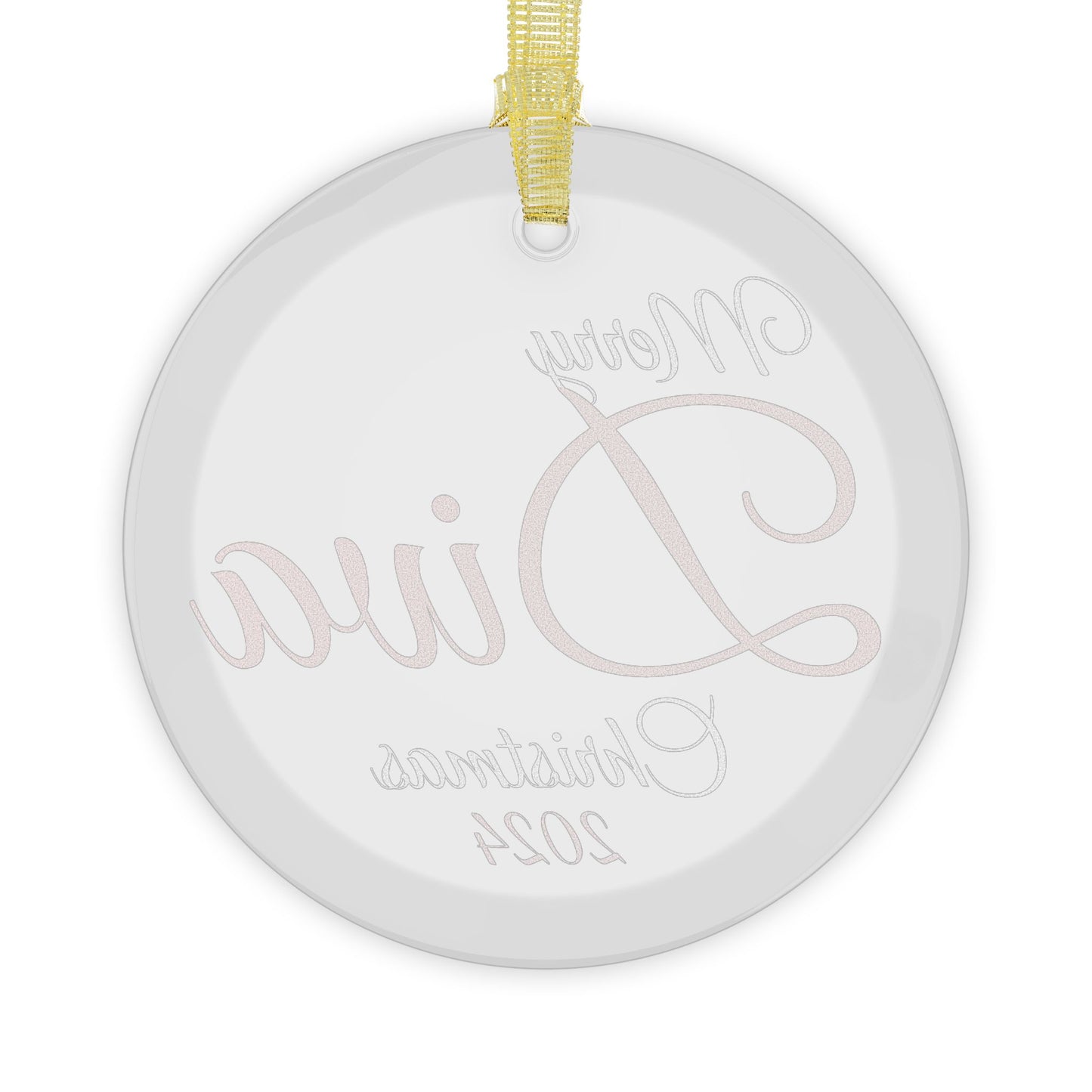 Copy of Glass Ornaments Merry Diva Christmas 2024 Red and White Sorority Inspired Ornament