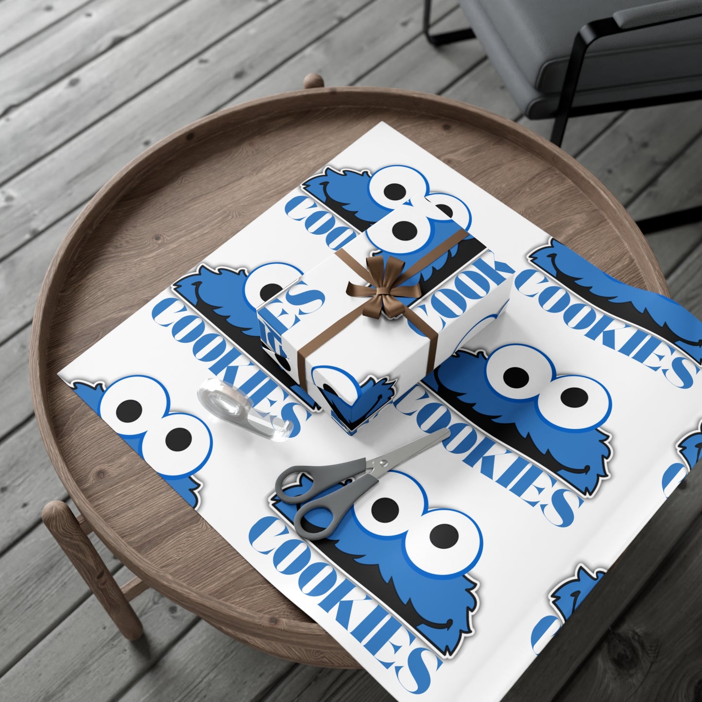 Gift Wrap Papers-Cookie Monster Inspired