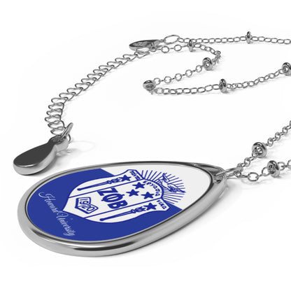 Zeta Shield Necklace Oval Necklace