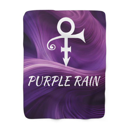 Purple Rain Sherpa Fleece Blanket