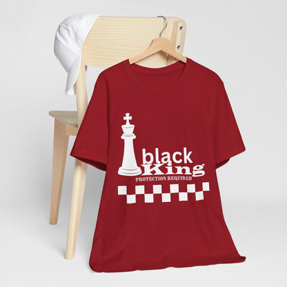 Black King Chess Tee - Unisex Jersey Short Sleeve