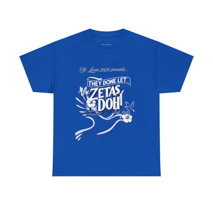 Zeta Inspired Unisex Tee - Royal Blue and White Sorority Statement Shirt