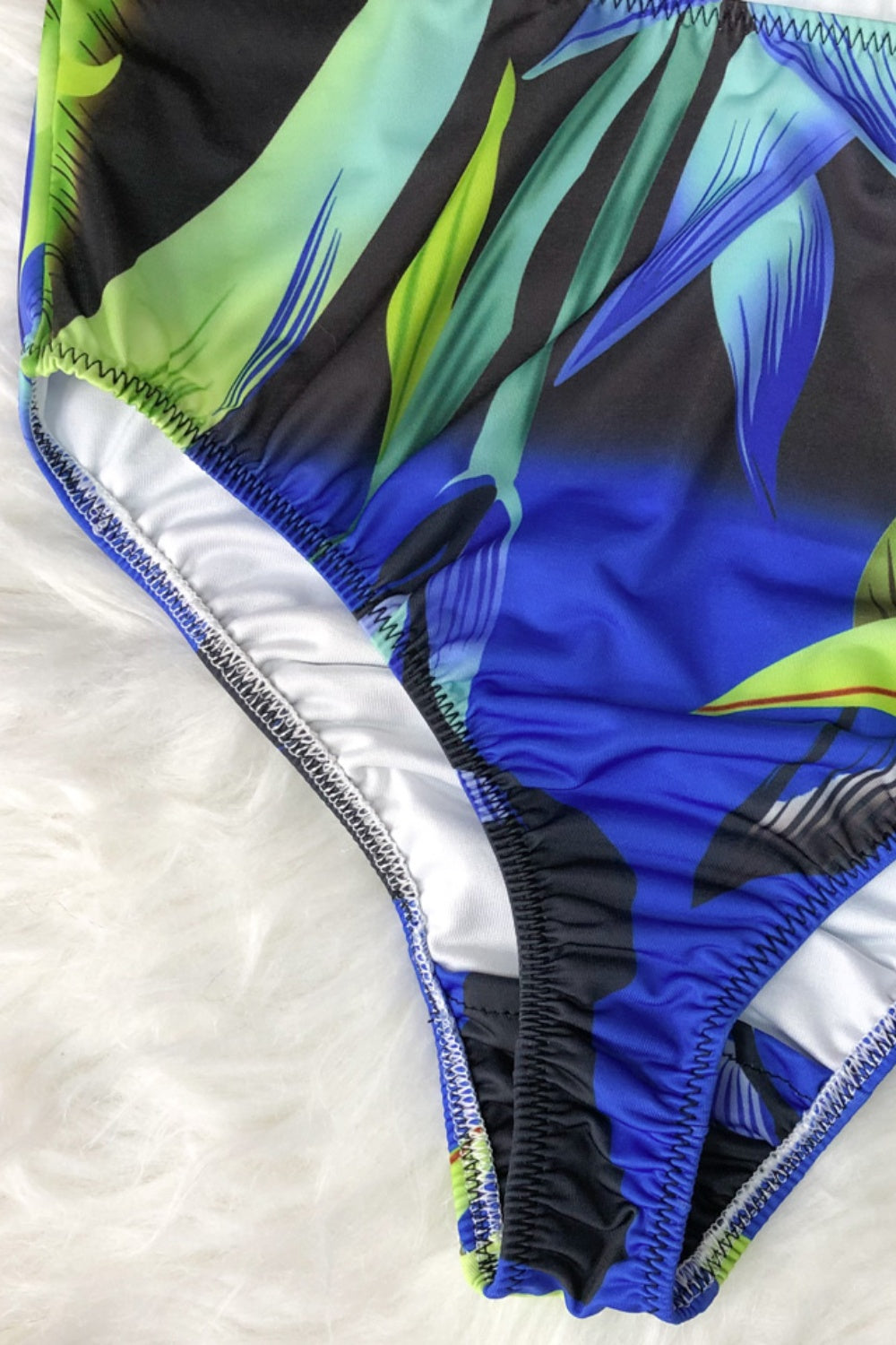 Printed Halter Neck One-Piece Swimwear-VMA Specialties Boutique