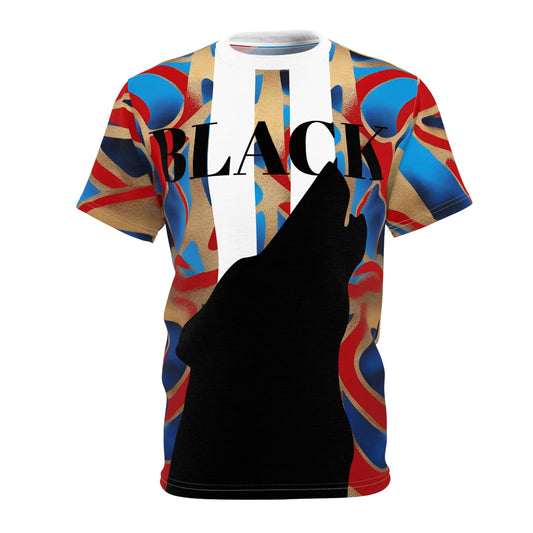 BLACK Wolf Unisex Cut & Sew Tee