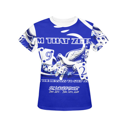 Im that Zeta Women's All Over Print Crew Neck T-Shirt (Model T40-2)