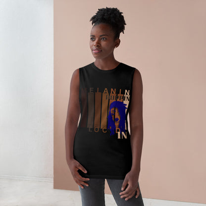 Melanin Poppin Blue Unisex Barnard Tank