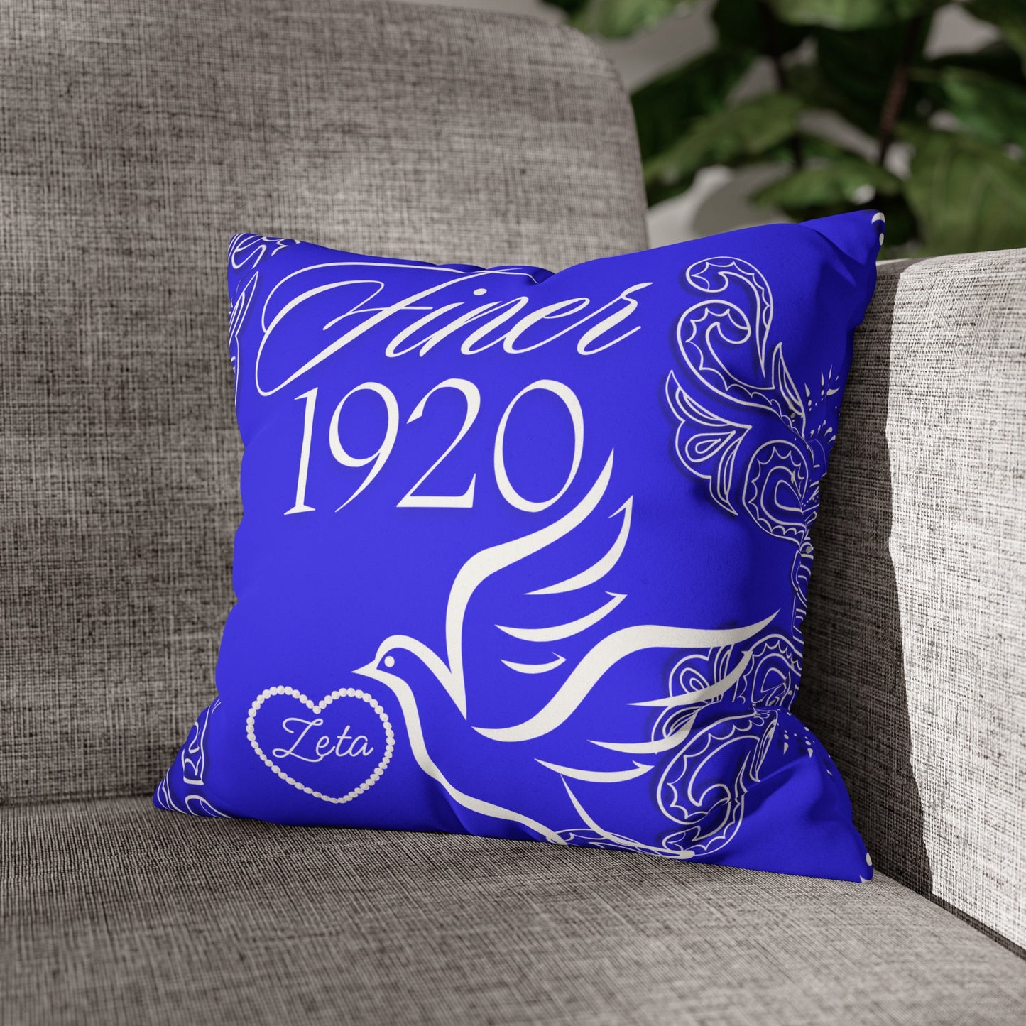 Sister Hood 1920 Faux Suede Square Pillowcase