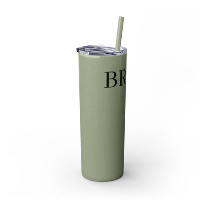 Bride Crew Skinny Tumbler with Straw, 20oz