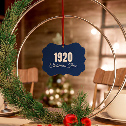 Ornament Set - 1920 Christmas Time Royal Blue & White