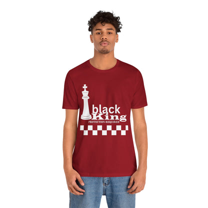 Black King Chess Tee - Unisex Jersey Short Sleeve