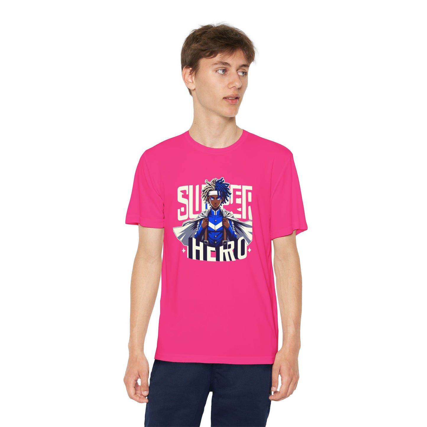Youth Superhero Competitor Tee, Kid's T-Shirt, Summer Vibes Shirt, Birthday Gift, Superhero Fan Apparel, Fun Summer Outfit