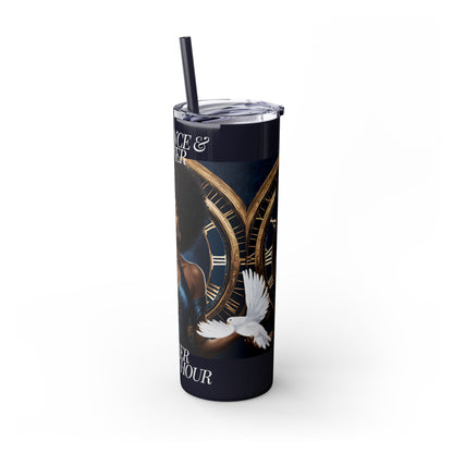 Elegance & Power.. A Finer Woman Hour Skinny Tumbler with Straw, 20oz