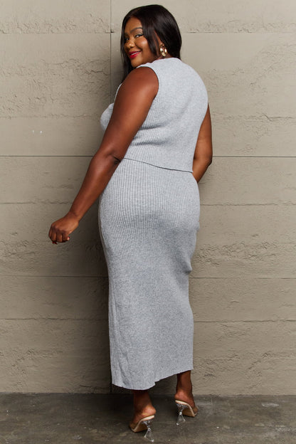 Sew In Love She's All That Fitted Two-Piece Skirt Set-VMA Specialties Boutique
