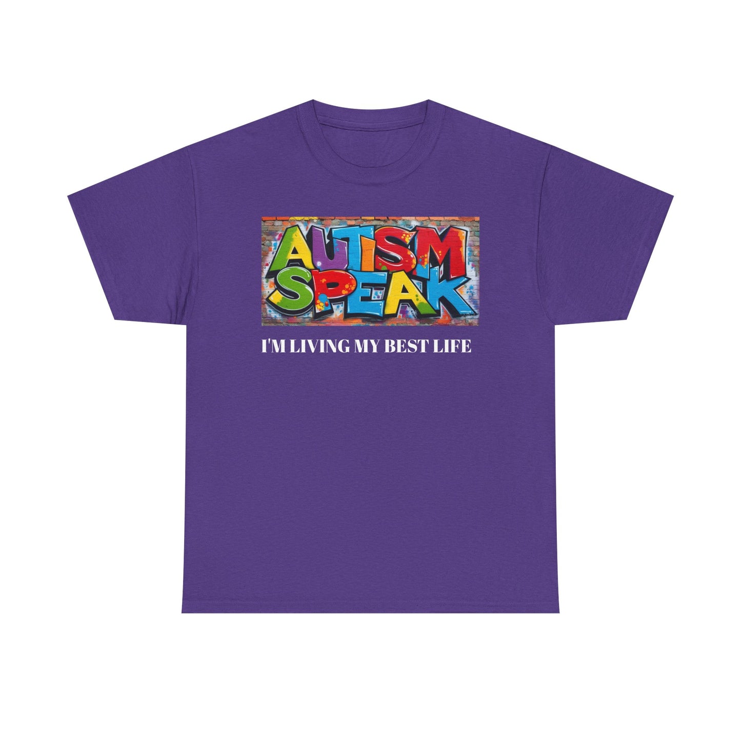 Graffiti Style Tee Shirt with 'AUTISM SPEAK' Design