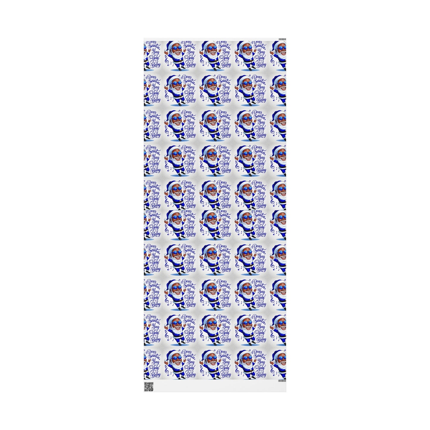Deck the Halls with Joyful Blues: African American Santa Wrapping Paper