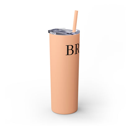 Bride Crew Skinny Tumbler with Straw, 20oz