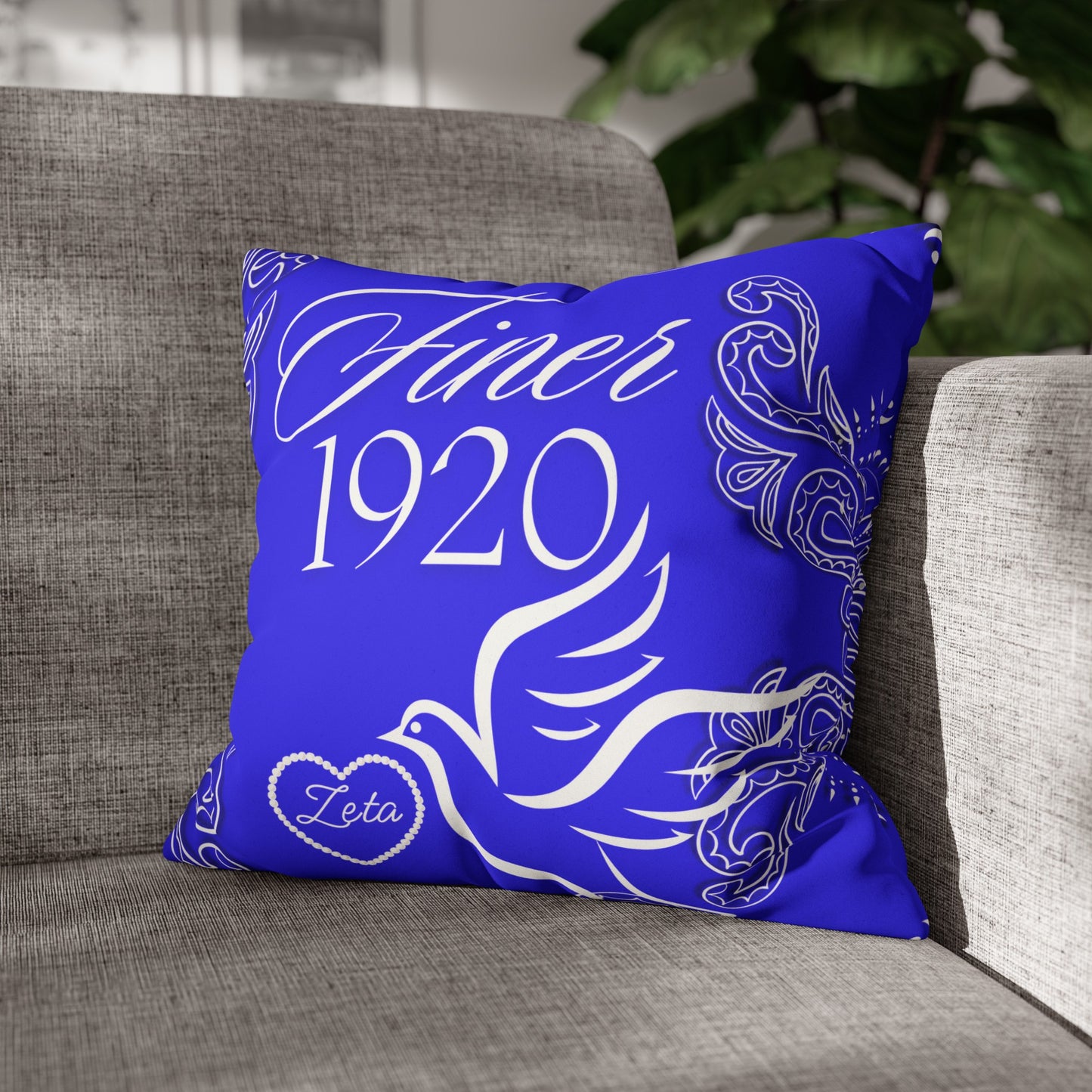 FinerWomanhood 1920 Faux Suede Square Pillowcase