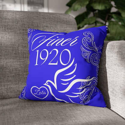 FinerWomanhood 1920 Faux Suede Square Pillowcase