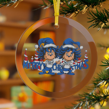 Glass Ornaments Merry Christmas from Thing 1 and 2