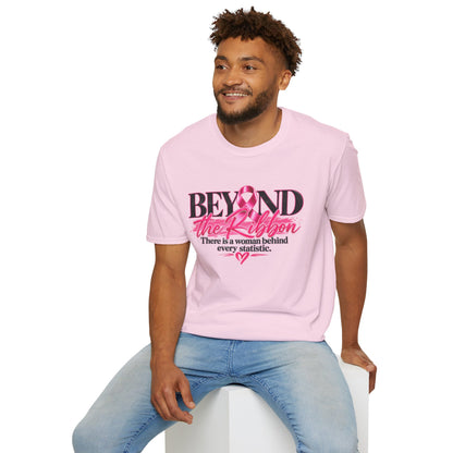 Breast Cancer Awareness T-Shirt — "Beyond the Ribbon" Her Story, Her Strength Design