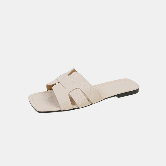 Open Toe PU Leather Sandals-VMA Specialties Boutique