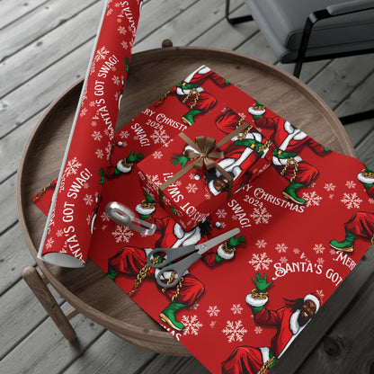 Gift Wrap-African American Inspired Santa Swag