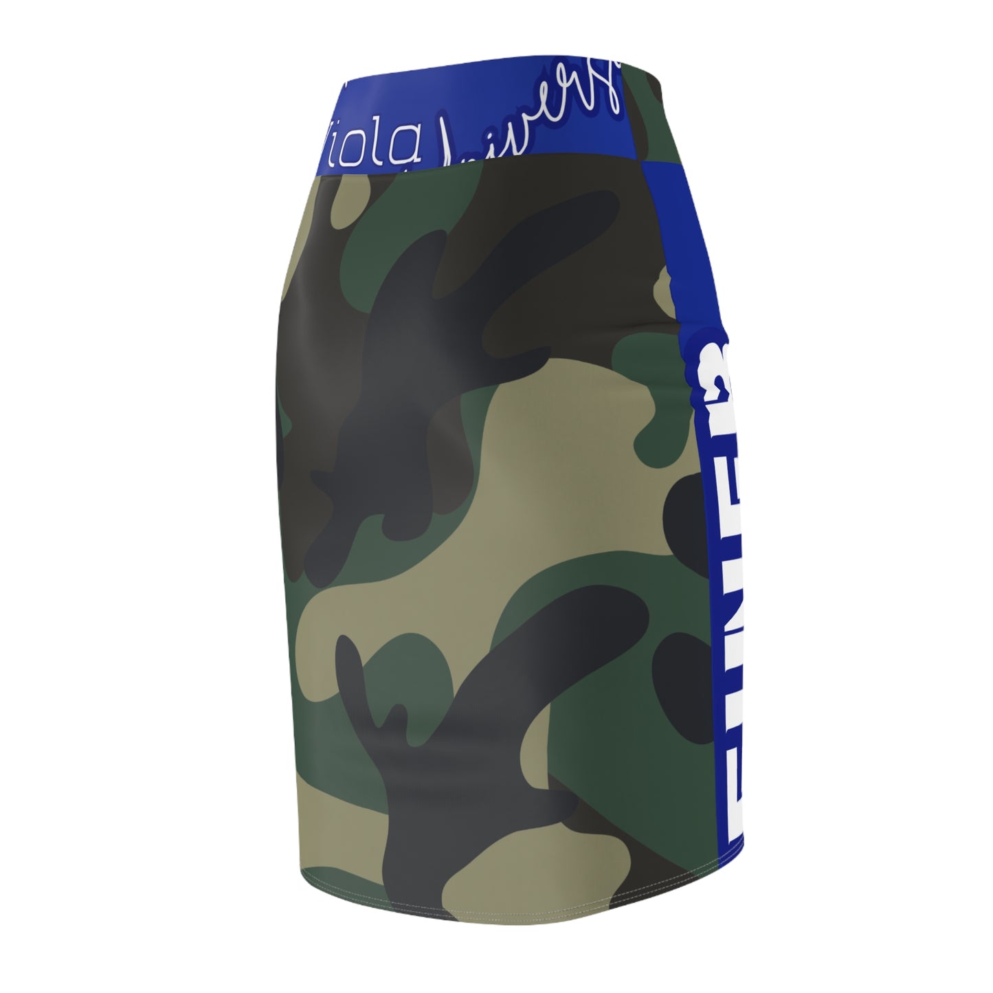 Zeta Inspired Army Camo Women's Pencil Skirt-Tan
