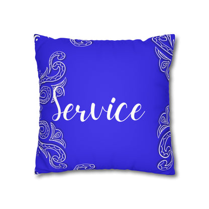 Service 1920 Faux Suede Square Pillowcase