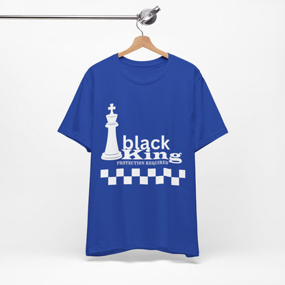 Black King Chess Tee - Unisex Jersey Short Sleeve