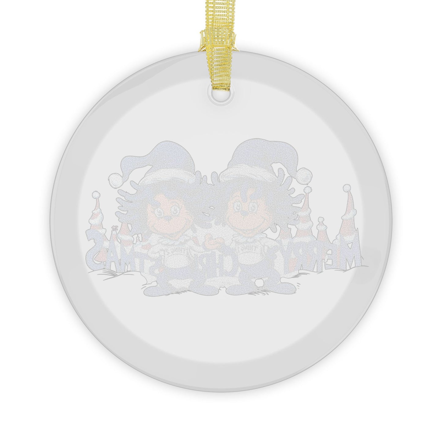 Glass Ornaments Merry Christmas from Thing 1 and 2