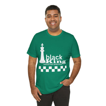 Black King Chess Tee - Unisex Jersey Short Sleeve