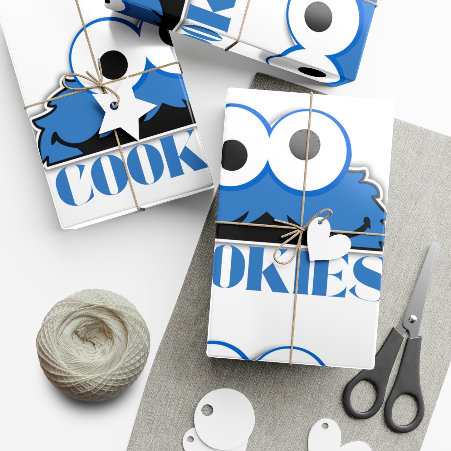 Gift Wrap Papers-Cookie Monster Inspired