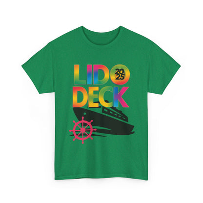 LIDO DECK Unisex Tee - Tropical Rainbow Cruise Theme 2025