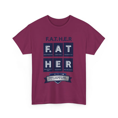 Father Acronym Unisex Tee, Dad Gift, Father's Day Shirt, Fierce Protector, Always There, Teacher of Life, Hero Without a