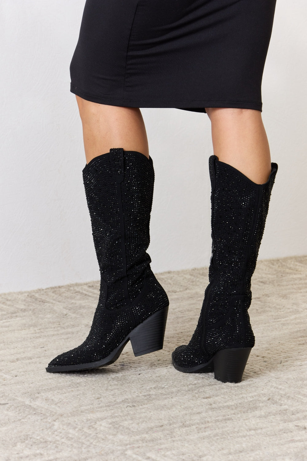Forever Link Rhinestone Knee High Cowboy Boots-VMA Specialties Boutique
