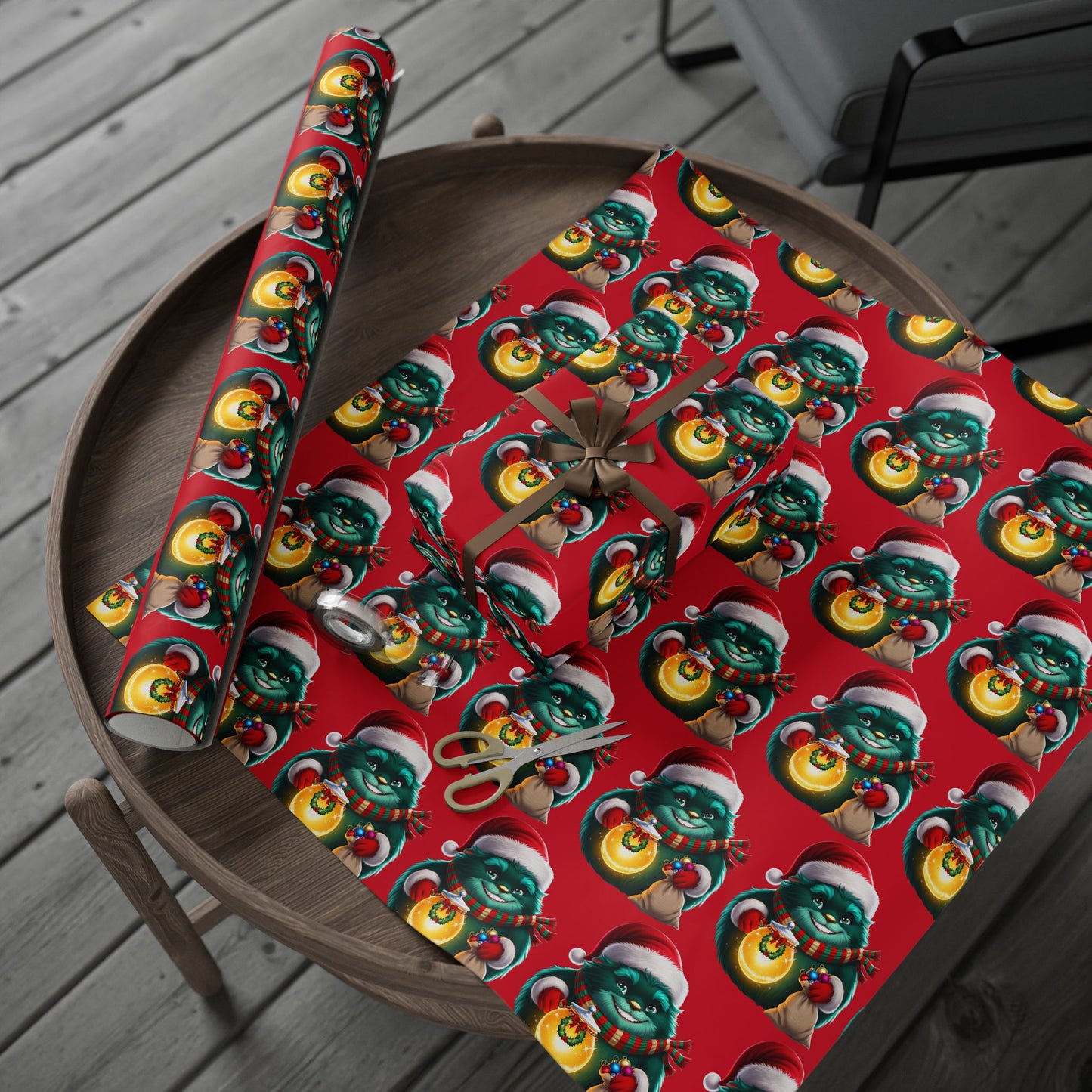 Wrapping Papers, Festive Wizzle Claus Holiday Gift Wrap, Christmas Wrapping Sheets, Winter Magical Gift Wrap, Holiday Cheer