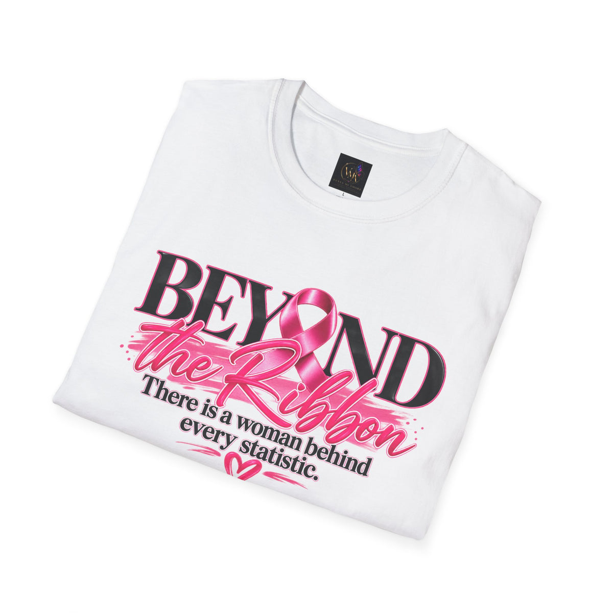 Breast Cancer Awareness T-Shirt — "Beyond the Ribbon" Her Story, Her Strength Design