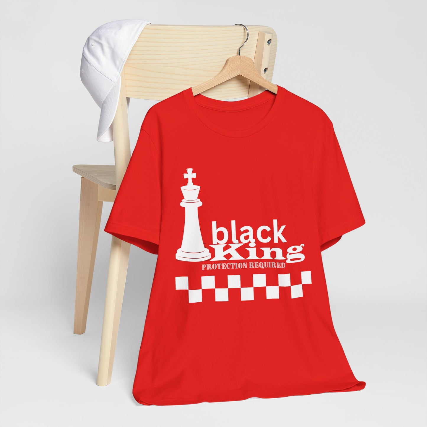 Black King Chess Tee - Unisex Jersey Short Sleeve